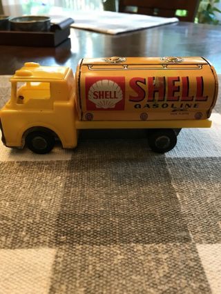 Vintage 1960’s Japan Tin Friction Toy Shell Gasoline Tanker Delivery Truck
