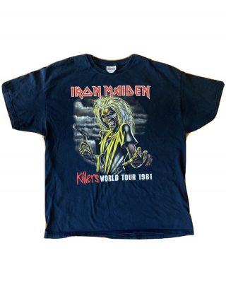 Vintage Iron Maiden Heavy Metal Killers World Tour 1981 Concert T - Shirt Xl