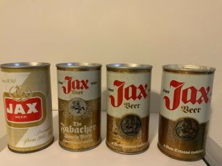 Jax Beer Steel Pill Tabs 1963,  71,  72,  73 By Jackson Brewing Orleans La