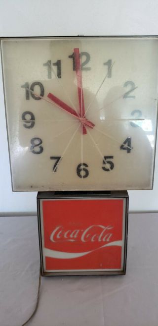 Vintage Enjoy Coca Cola Electric Wall Clock Restaurant Cafe