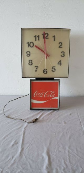 Vintage Enjoy Coca Cola Electric Wall Clock Restaurant Cafe 2