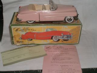 Vintage Friction Pink Cadillac Convertible Car Made In Japan By 50 