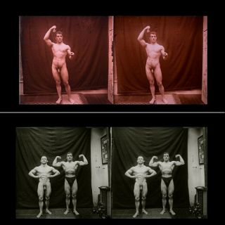 12 Artful Stereoviews French Nude Men Maenner Bodybuilding 1900 France Paris