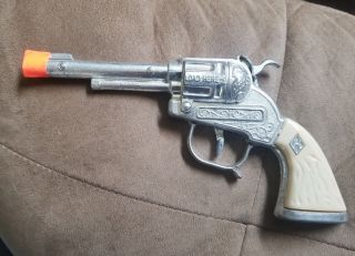 Vintage Metal Hubley Cap Gun Pistol Six Shooter Cowboy Western Kids Toy