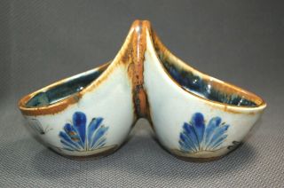Vintage El Palomar Ken Edwards Oblong Mexican Pottery Double Dish Bowl