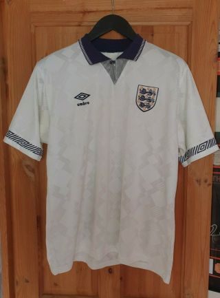 England Umbro 1990/92 Italia 90 World Cup Football Shirt Vintage Xl