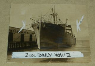 1935 Press Photo Silver Line " Silverpalm " Sister Ship Of Grounded " Silverhazel "
