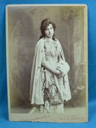1890s Cabinet Card Portrait Photo Miss Norreys Actress London Stereoscopic Co
