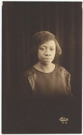 Sepia Toned Black Woman African American Early 20th Century Photo Ny