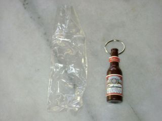 Vintage Budweiser Bottle Keychain And Bottle Opener Key Chain