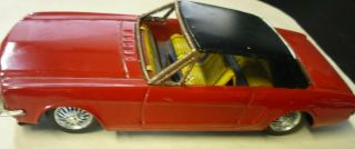 Bandai 1965 Tin Toy Ford Mustang Friction Car