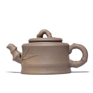Chinese Yixing Clay Purple Sand Teapot 470ml Handmade Kungfu Bamboo Tea Pot 竹段壶