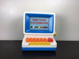 Vintage 1985 Tomy Tutor Play Computer Keyboard Learning Toy Educational Pc