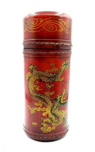Chinese Old Fortune Sticks In Red Dragon Phoenix Box Gold Kau Cim Bamboo Future