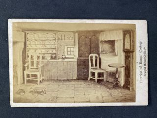 Victorian Carte De Visite Cdv: Scene: Interior Of Burns Cottage