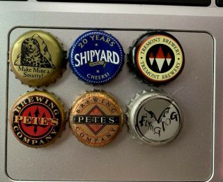 1 Of 6 Old Beer Bottle Caps Out Of Business Brewery Or Old Style Pete 