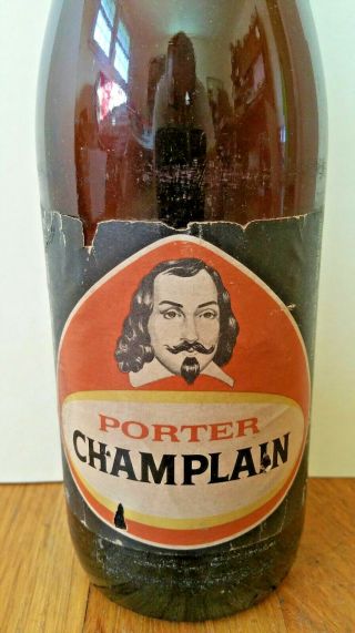 Vintage 1960s Champlain Porter beer bottle empty Québec Canada 2