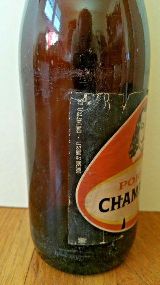 Vintage 1960s Champlain Porter beer bottle empty Québec Canada 3