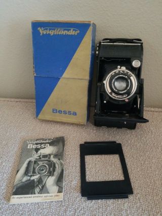 Vintage Voigtlander Bessa Germany 1:6,  3 F=10,  5 Camera Box Instructions