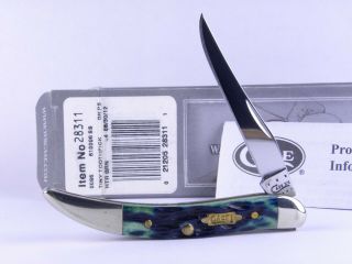 Case 2012 Hunter Green Jigged Bone Small Texas Toothpick Pocket Knife 28311