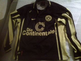 Borussia Dortmund Football Shirt Bvb 1996/97 Vintage Away Nike L/s Large L