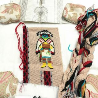 Southwest Morning Kachina Hopi Native American Doll Needlepoint Wool Yarn Kit