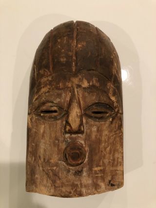African Zaire Hand Carved Wood Mask Baluba Tribe,  House Blessing