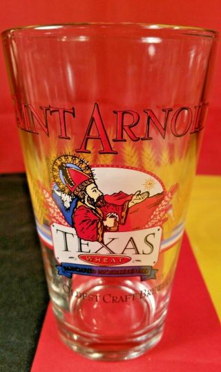 Saint Arnold Pint Glass Texas Wheat Handcrafted Texas Oldest Craft Brewery 2