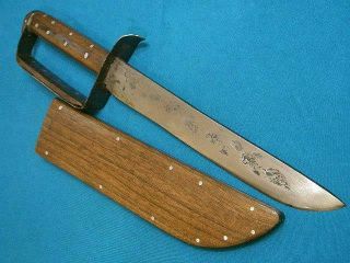Custom Larry Lewis Yellowcreek Knives Mountain Man Civil War D - Guard Bowie Knife