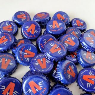 (blue) Victory Brewing Bottle Caps Sanitized Diy Upcycle Crafts