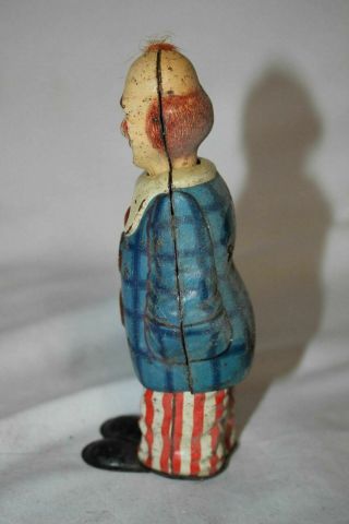 Vintage US Zone Germany DISTLER HAPPY THE CLOWN Wind up Tin Litho Toy 2