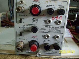 Vintage Tektronix Type - Ca Plug In Vacuum Tube Unit
