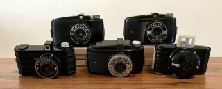 5 Vintage Miniature Bakelite Cameras U.  S.  A - Work