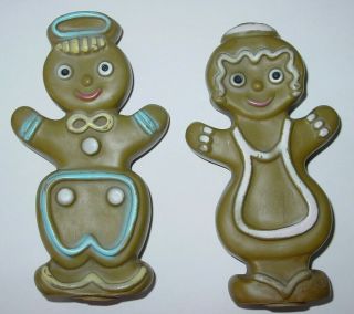 Vintage 1967 Dreamland Creations Ginger Bread Boy And Girl Squeak Toy