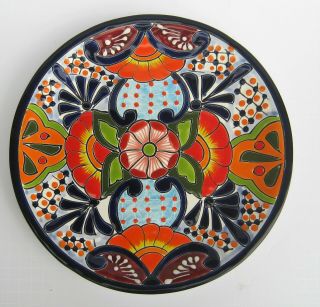 Talavera Pottery Decorative Wall Decor Dinner Plate 11 1/2 " Diameter Lead