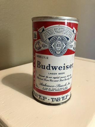 Vintage Budweiser Tab Top Steel Beer Can Pull Tab