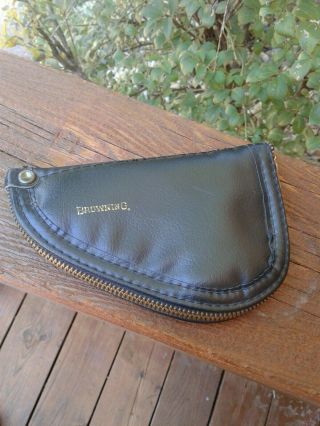 Factory Baby Browning.  25 Acp Black Red Felt Vintage Pistol Pouch/ Case