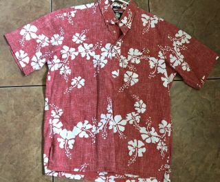 Mens Reyn Spooner Classic Fit,  Yaht Club Member Hawaiian Aloha Shirt,  L
