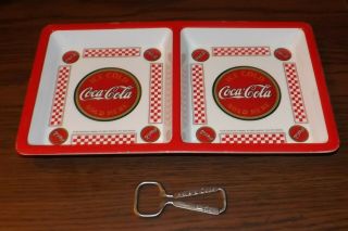 Vintage Coca Cola Bottle Opener And Tray Collectibles Wire Style Opener