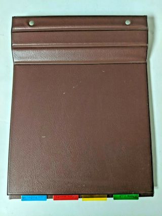 Vintage 60s Nifty Magnetic Space Saver Notebook Binder - Brown 9 1/2 " X 12 1/4 "