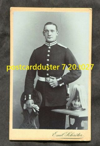 T027 - Germany 1900s Cdv Photo Of A Soldier Pickelhaube