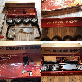 Vintage 1970s Radio 7 Red Tot Coaster Wagon Unassembled (nos) W/box