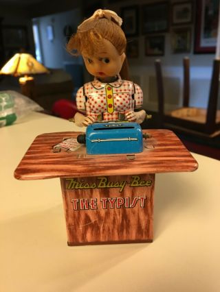 Miss Busy - Bee The Typist Marx Windup Toy Great,