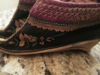 Vintage Chinese Embroidered Bound Feet Shoes 7 