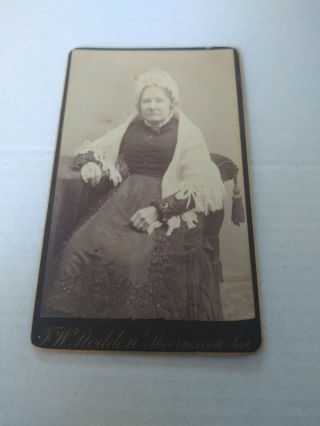 Cdv Carte De Visite Of A Lady By F W Stoddon Of Sheerness - On - Sea