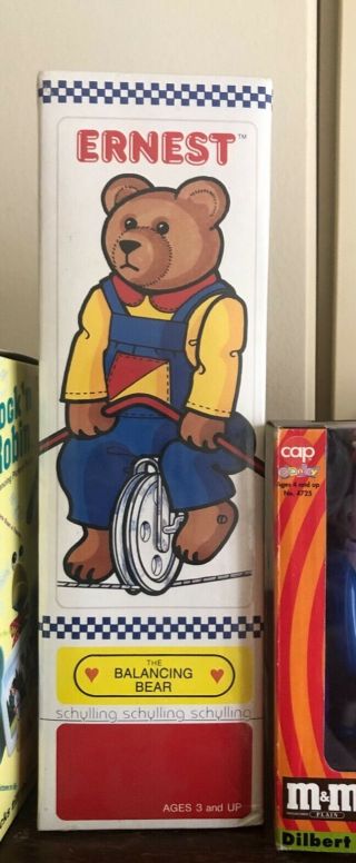 Ernest The Balancing Bear Unicycle Toy,  Schylling In Factory Box