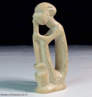 Old Vtg African Tribal Art Shona Stone Carving Figure Zimbabwe Africa 6.  5 Inch.
