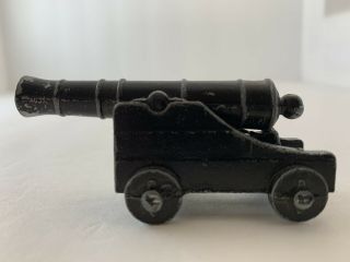 Vintage Penncraft Usa Small Cast Iron Toy Civil War Cannon 3 " Long
