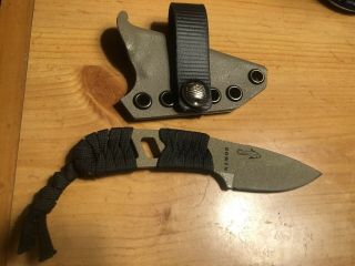 Esee Candiru Fixed Blade Knife Custom Kydex Armatus Carry Sheath Paracord Wrap