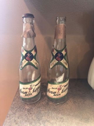 Vintage Old Miller High Life Beer Bottle 12 Oz Clear Glass Beer Bottle